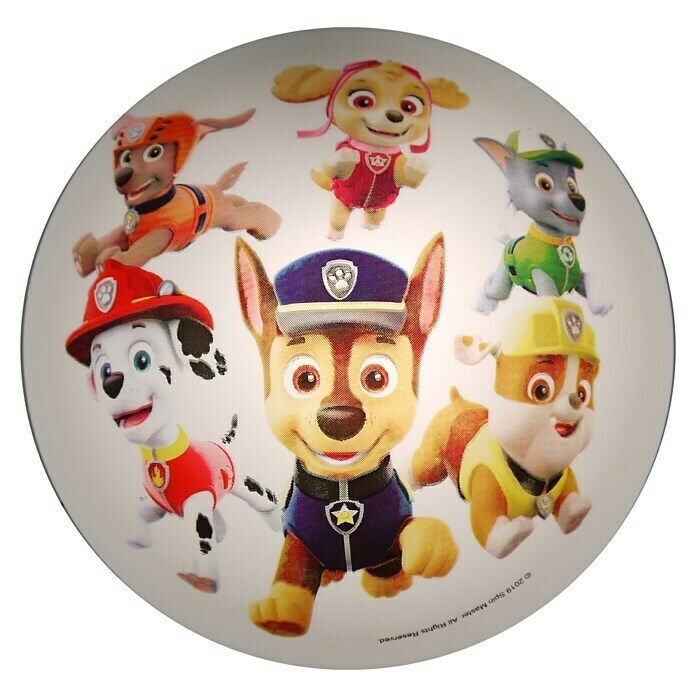 Niermann Kinderzimmerleuchte rund Paw Patrol15 W, E27 Front View