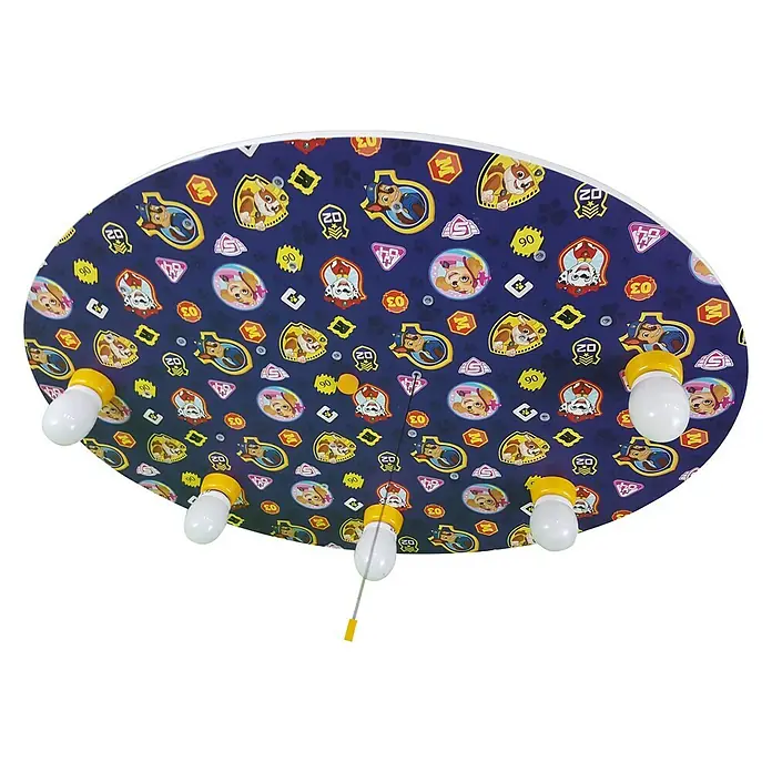 Niermann Kinderzimmerleuchte rund Paw Patrol - 75 W, E27 - Eine bunte Paw Patrol-Deckenleuchte mit mehreren Lampen sorgt für eine verspielte und kinderfreundliche Beleuchtung im Raum.