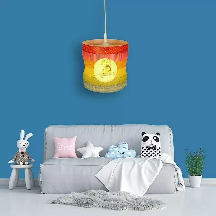 Niermann Pendelleuchte rund Rainbow Rabbit - 60 W, E27 - Stimmungsaufnahme