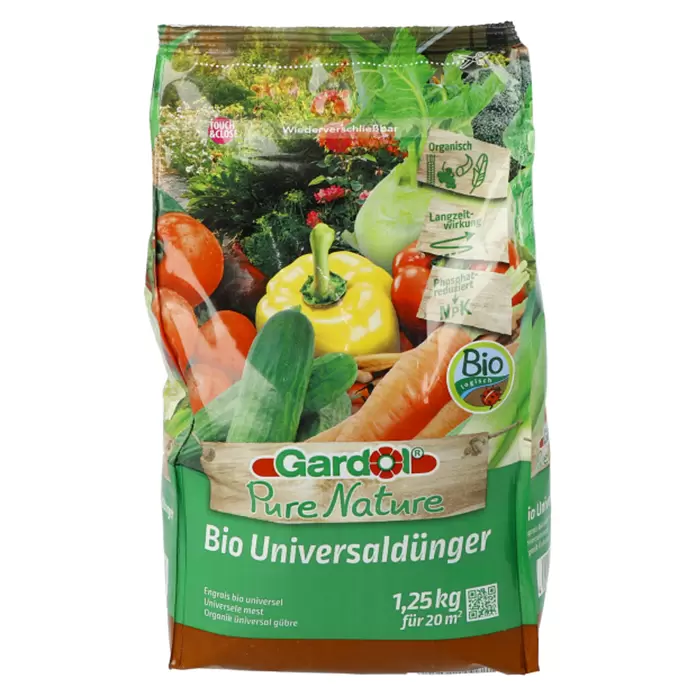 Gardol Pure Nature Universaldünger Bio - 1,25 kg, Max. Anwendungsfläche: 20 m²