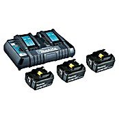 Makita Akku & Ladegerät Power Source Kit (18 V, 3 Akkus, 5 Ah)