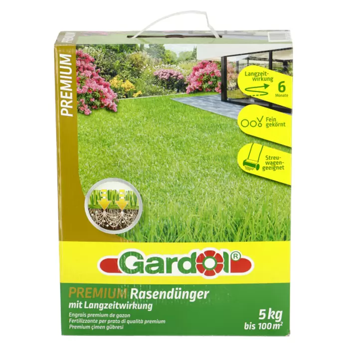 Gardol Rasendünger Premium - 5 kg, Max. Anwendungsfläche: 100 m²