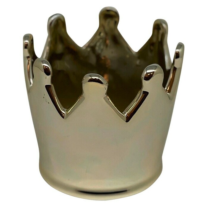Windlicht Krone aus Keramik 9.5 cm