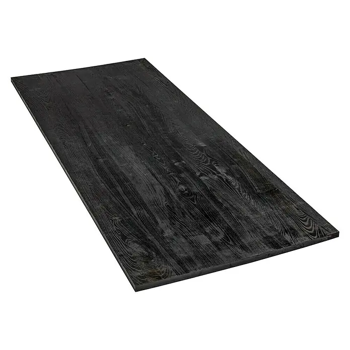Tischplatte Esche Salzburg - Esche, 200 x 80 x 2,6 cm - Dunkle Holzstrukturplatte für vielseitige Anwendungen. Robust und stilvoll für Möbel, Dekoration und mehr.