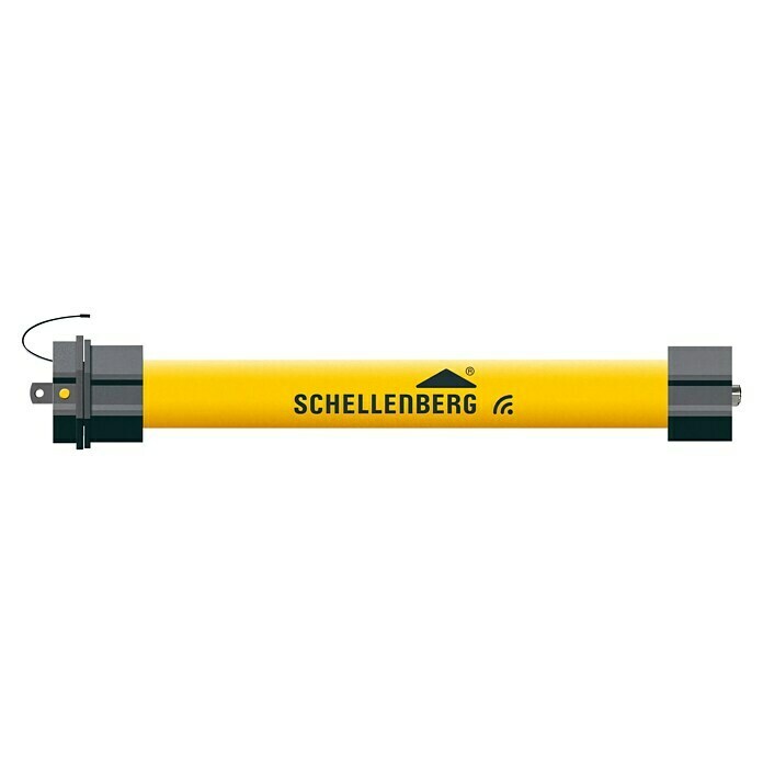 Schellenberg Funk-Rohrmotor Premium 10 MaxiMax. Rollladenfläche: 4,2 m² bei Kunststoffrollläden, Einbaulänge: 555 mm, Zugkraft: 20 kg Front View