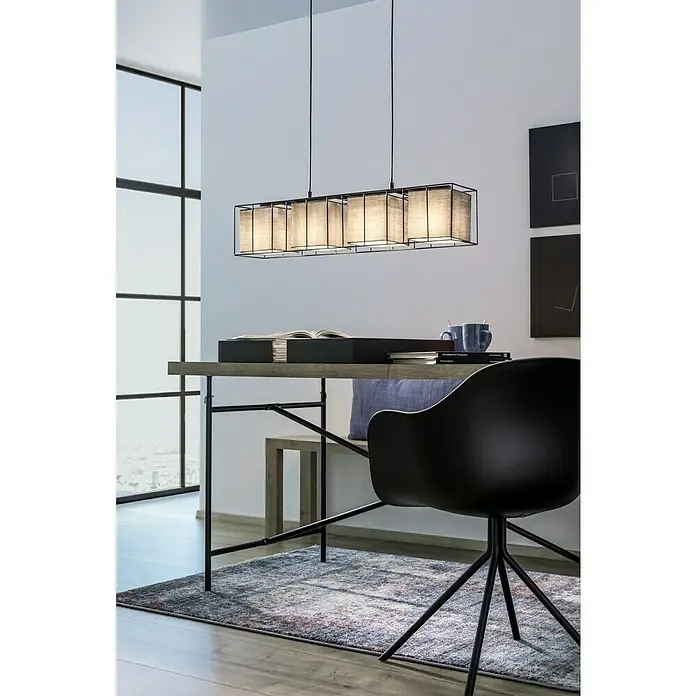 Tween Light Pendelleuchte Palermo - Höhe: 120 cm - Moderne Büroeinrichtung mit einer linearen Pendelleuchte über dem Schreibtisch, die für eine stilvolle Beleuchtung sorgt.