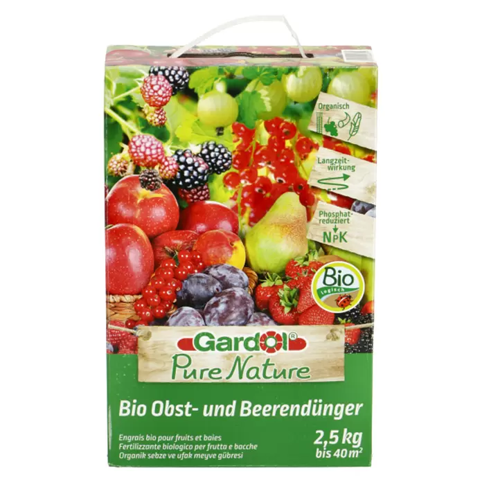 Gardol Pure Nature Bio-Obst- & Beerendünger Bio - 2,5 kg, Max. Anwendungsfläche: 40 m²