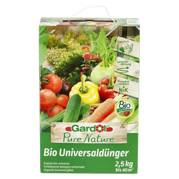 Gardol Pure Nature Bio-Universaldünger - 2,5 kg, Max. Anwendungsfläche: 40 m²