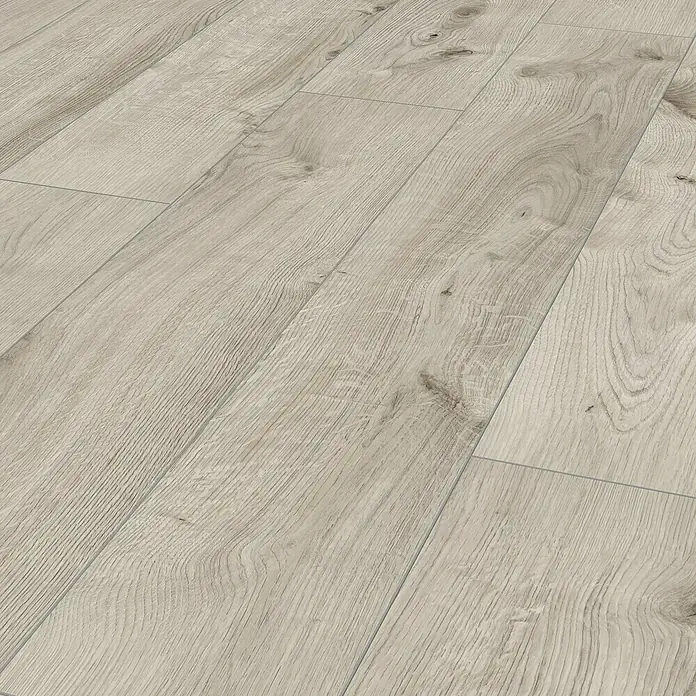LOGOCLIC Hartvinylboden ElementPro Offshore - 1.280 x 192 x 4 mm, Landhausdiele, Offshore - Helle Holzbodenfläche mit natürlicher Maserung. Perfekt für moderne und stilvolle Innenräume, die Wärme und Eleganz ausstrahlen.