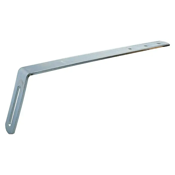 Dakota Soporte para fijación de correa horizontal - Acero, Plateado - Soporte de estante galvanizado resistente para un soporte fiable. Perfecto para proyectos de bricolaje y montaje en pared.