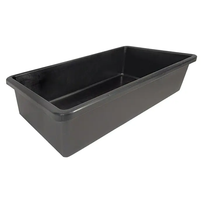 Ubbink Teichschale Victoria - 980 l, Schwarz - Grauer rechteckiger Pflanzkasten aus Kunststoff für Pflanzen, der sich perfekt für den Innen- und Außenbereich eignet.