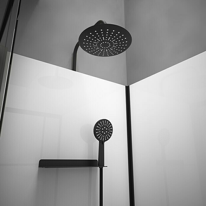 Cabina de ducha Metro (80 x 110 x 230 cm, Blanco/Negro)