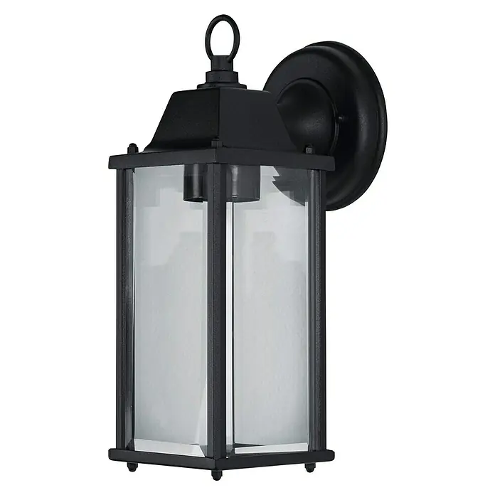 Osram Außenwandleuchte - 150 x 10,5 x 293 cm, Aluminum, IP23 - Schwarze Außenwandleuchte mit klaren Glasscheiben. Ideal zur Beleuchtung von Hauseingängen und Terrassen. Die Lampe ist robust und wetterfest.