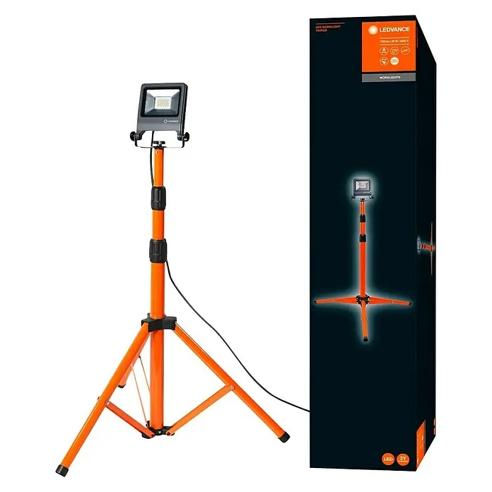 Ledvance LED-Arbeitsleuchte - 1.700 lm, Lichtfarbe: Kaltweiß, Anzahl Leuchtmittel: 1 Stk. - LEDVANCE LED-Arbeitsleuchte mit Stativ, ideal für Baustellen und Werkstätten. Robust und leistungsstark für optimale Ausleuchtung.