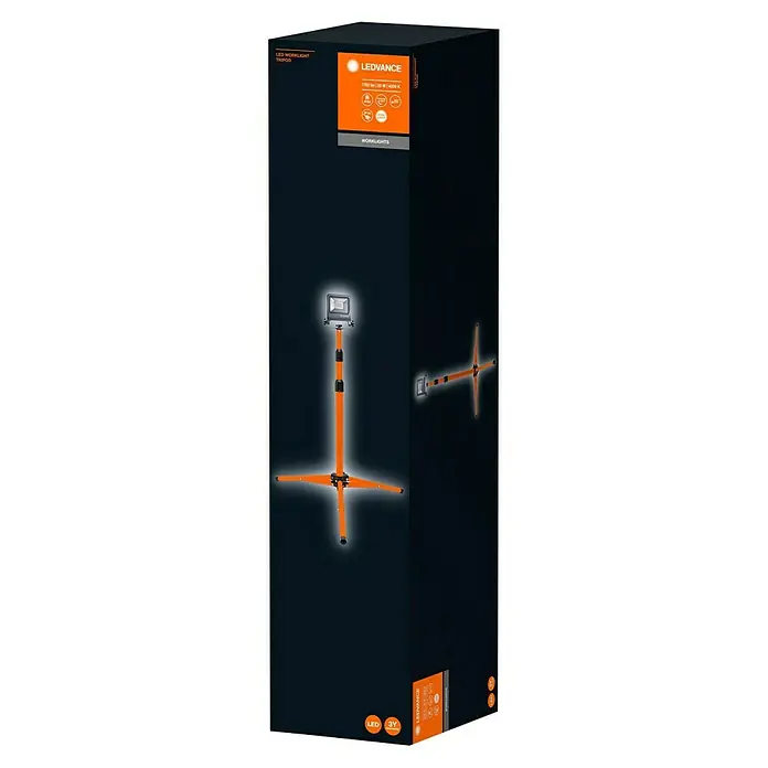 Ledvance LED-Arbeitsleuchte - 1.700 lm, Lichtfarbe: Kaltweiß, Anzahl Leuchtmittel: 1 Stk. - Kartonverpackung mit LEDVANCE LED-Arbeitsleuchte mit Stativ, ideal für Baustellen und Werkstätten, mit hoher Lichtleistung und robustem Design.