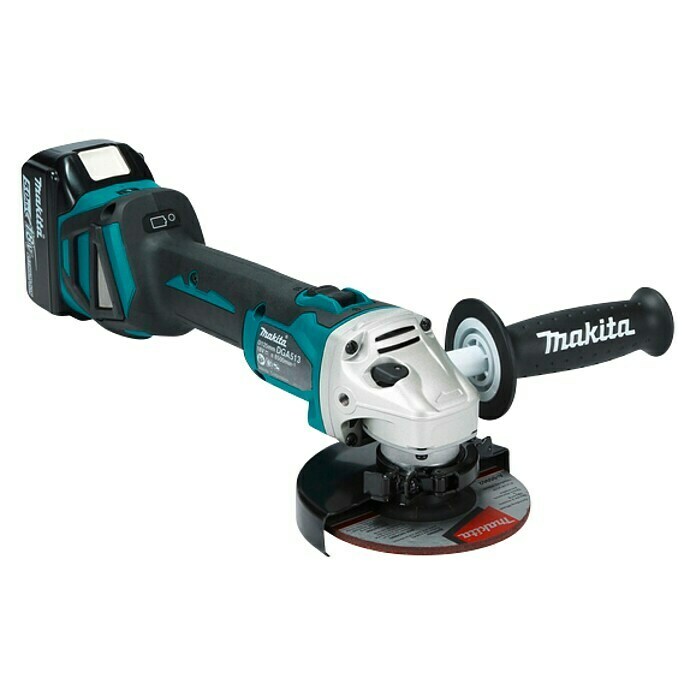Makita Amoladora angular de batería (18 V, 2 baterías, 5 Ah, Diámetro disco: 125 mm)
