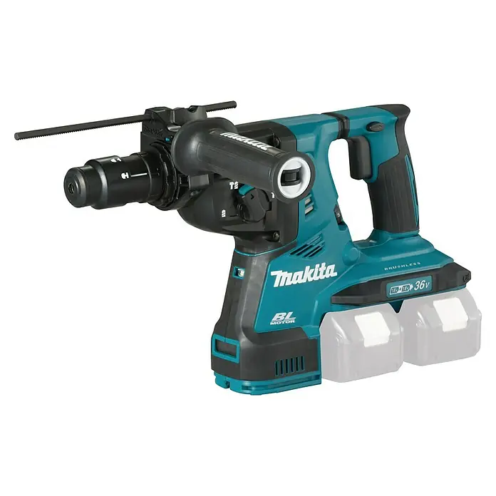 Makita LXT 18V Akku-Kombihammer DHR281ZJ - 36 V, Ohne Akku, 2,8 J - Abbildung eines Akku-Bohrhammers von Makita, ein hochwertiges Werkzeug für anspruchsvolle Bauprojekte.