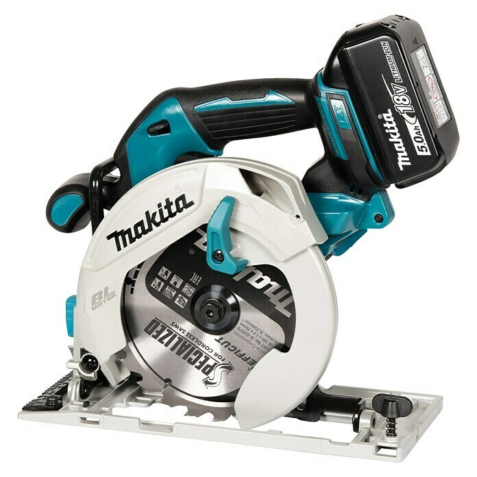 Makita Akku-Handkreissäge DHS680RTJ18 V, Li-Ionen, 5 Ah, 2 Akkus, Leerlaufdrehzahl: 5.000 U/min Diagonal View