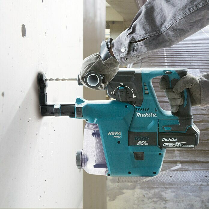 Makita Akku-Kombihammer DHR243Z18 V, Li-Ionen, Ohne Akku, Leerlaufdrehzahl: 950 U/min Use Shot