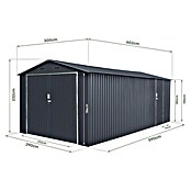 Hoggar Garaža Tonsberg  (Zunanje dimenzije vključno s strešnim previsom (Š x G): 300 x 602 cm, Aluminij) | 7437 - Gerätehäuser Metall | IAGD - Gartenhäuser | IAG - Außenbereichsausstattung | IA - Gartenhartware | I - Stadtgarten | BAUHAUS