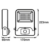 Ledvance LED-Sensor-Strahler (2.700 lm, 4.000 K, L x B x H: 17 x 6,6 x 22,3 cm, IP44) | BAUHAUS