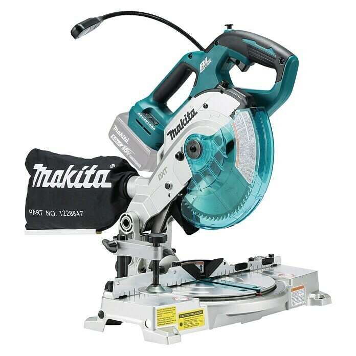 Makita Akku-Kapp- & Gehrungssäge DLS600Z18 V, Ohne Akku, Leerlaufdrehzahl: 5.000 U/min Diagonal View