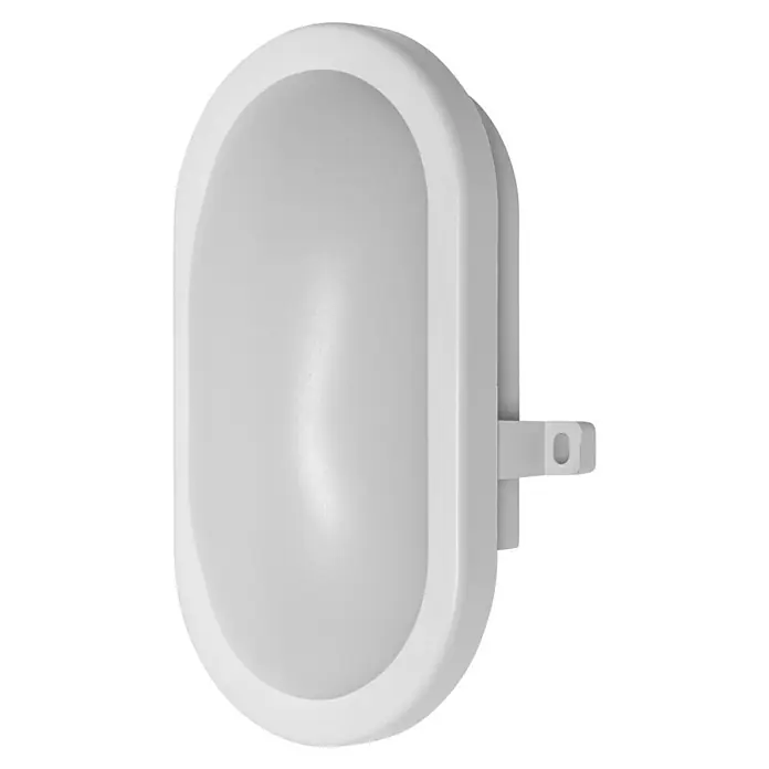Osram LED-Außenwandleuchte Bulkhead - 11 W, 216 x 14,3 x 79 cm, Weiß, IP54 - Weiße ovale LED-Wandleuchte, ideal für Innenräume, mit einem modernen und schlichten Design für Flur, Bad oder Schlafzimmer.
