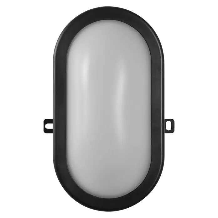 Osram LED-Außenwandleuchte Bulkhead - 11 W, 216 x 14,3 x 79 cm, Schwarz, IP54 - Ovalleuchte mit schwarzem Rahmen und dezentem Design, ideal für Innen- und Außenbereiche. Robust und stilvoll.