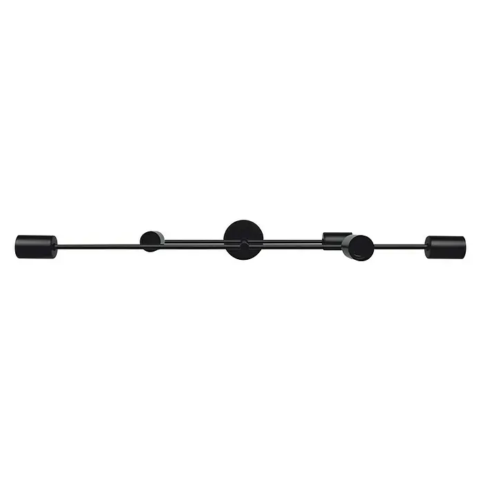Ledvance Deckenleuchte 1906 PIPE - L x B x H: 80 x 15 x 510 cm, Stahl, E27 - Ein modernes schwarzes Lichtleistensystem, ideal für minimalistische Räume. Es bietet fokussierte Beleuchtung mit stilvollem Design.
