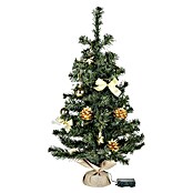 Künstlicher Weihnachtsbaum (Höhe: 75 cm, Grün/Gold, LED-Beleuchtung) | BAUHAUS