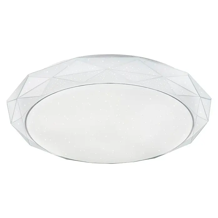 Globo Deckenleuchte rund ANDI - 48 W, Ø x H: 500 mm x 9,6 cm - Elegante LED-Deckenleuchte mit geometrischem Design. Die Lampe sorgt für eine helle und moderne Beleuchtung in jedem Raum und schafft eine angenehme Atmosphäre.