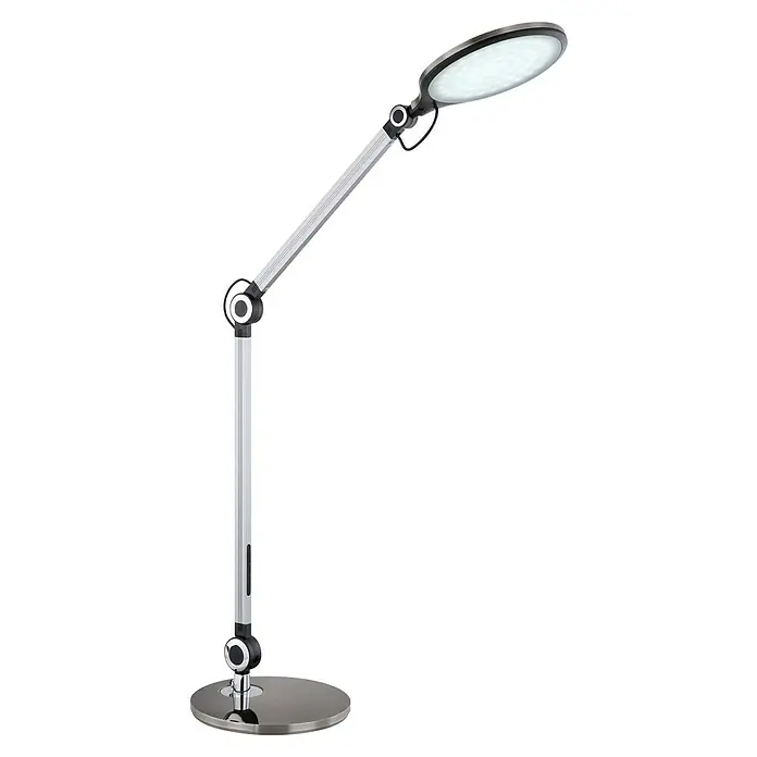 Globo LED-Tischleuchte - 9 W, L x B x H: 22,5 x 7,5 x 57,5 cm, Schwarz, Kaltweiß - Elegante LED-Tischleuchte mit verstellbarem Arm und rundem Leuchtenkopf für optimales Licht beim Arbeiten oder Lesen. Perfekt für den Schreibtisch.