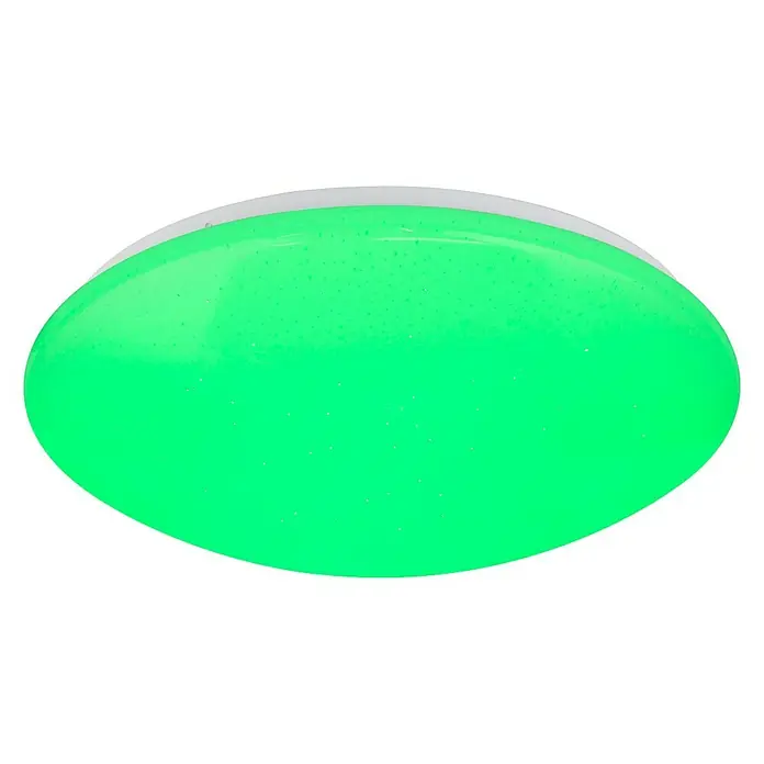 Globo Deckenleuchte rund ATREJU I - 24 W, Ø x H: 390 mm x 11 cm - Grüne Deckenleuchte mit weißem Rand, die eine moderne und helle Beleuchtung für jeden Raum bietet. Sie sorgt für eine angenehme Atmosphäre.
