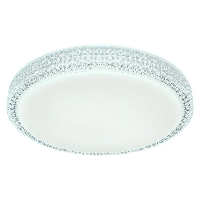 Globo Deckenleuchte rund OVI - 22 W, Ø x H: 400 mm x 41 cm, Nicht Dimmbar - Elegante LED-Deckenleuchte mit Kristallrand. Das stilvolle Design sorgt für eine angenehme Beleuchtung und ein luxuriöses Ambiente.