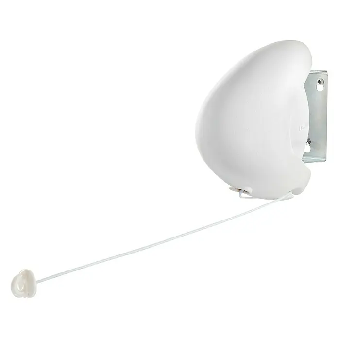 Leifheit Wandwäschetrockner Rollfix 80 Single Longlife - Länge Wäscheleine: 8 m, 18,5 cm, Farbe: Weiß - Eine weiße, einziehbare Wäscheleine zur Wandmontage. Praktisch für kleine Räume und einfache Trocknung.