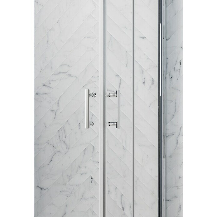 GEO Hit Pro Eckdusche B-PE240 (90 x 90 x 202,2 cm, Beschichtet, Chrom, Glasstärke: 6 mm) | BAUHAUS
