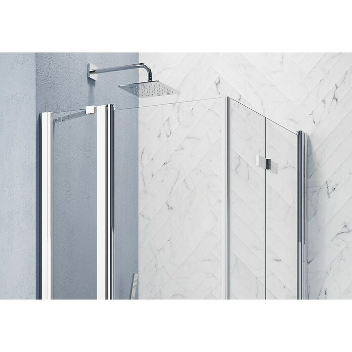 GEO Hit Pro Eckdusche B-PE240 (90 x 90 x 202,2 cm, Beschichtet, Chrom, Glasstärke: 6 mm) | BAUHAUS