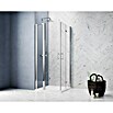 GEO Hit Pro Eckdusche B-PE240 (90 x 100 x 202,2 cm, Beschichtet, Chrom, Glasstärke: 6 mm) | BAUHAUS