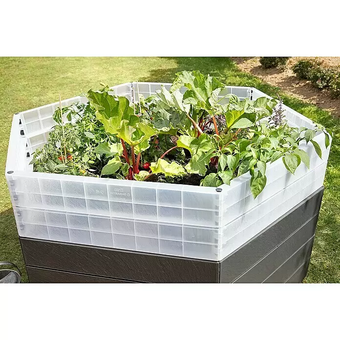 Garantia Hochbeet Ergo Turbo XL Stone Set - Ø x H: 145 x 75 cm, Kunststoff, Anthrazit - Stimmungsaufnahme