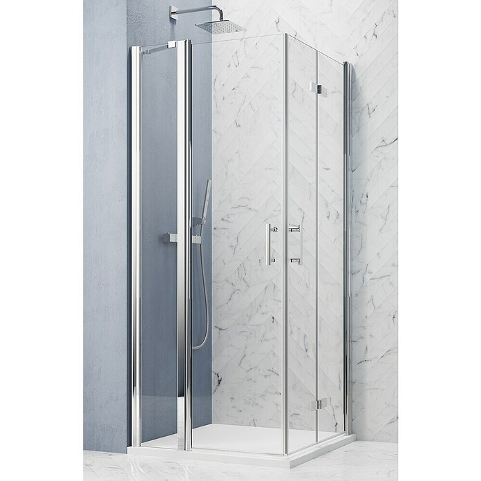 GEO Hit Pro Eckdusche B-PE240 (90 x 90 x 202,2 cm, Beschichtet, Chrom, Glasstärke: 6 mm) | BAUHAUS