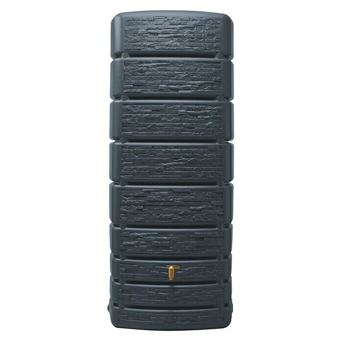 4rain Wandtank Slim Stone500 l, Grau Front View