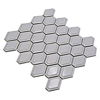 Mozaik pločica Diamant CG MD 1WG (25,2 x 26,5 cm, Bijele boje, Sjaj)