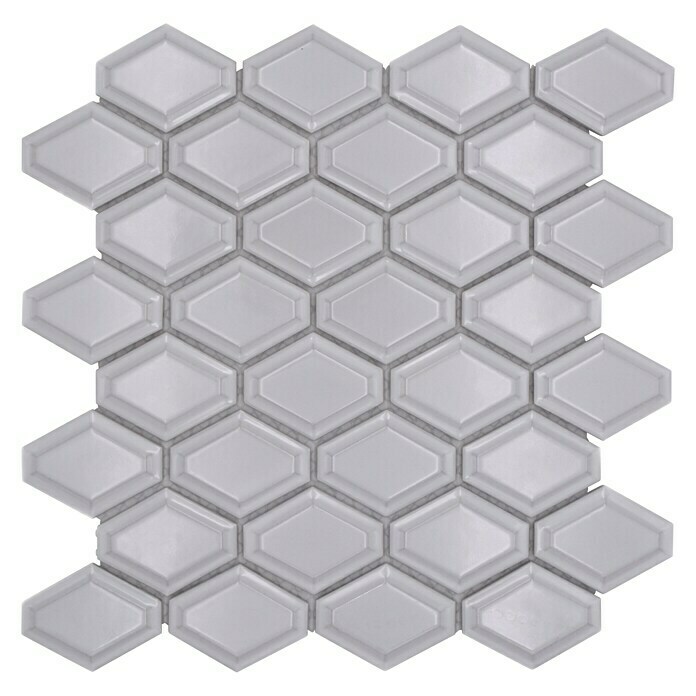 Mosaikfliese Diamant CG MD 1WG (25,2 x 26,5 cm, Weiß, Glänzend)
