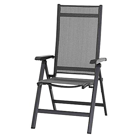 Siena Garden Tesoro Garten-Positionssessel (Ranotex®-Geflecht, Rückenlehne verstellbar, Anthrazit, B x T x H: 59 x 68 x 110 cm)