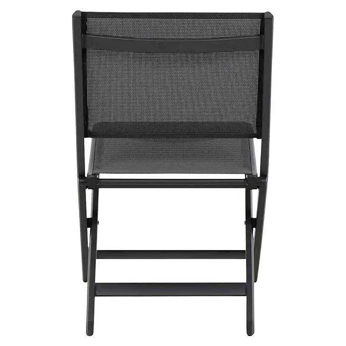 Siena Garden Tesoro Gartenstuhl - Ranotex®-Geflecht, Klappbar, Anthrazit, B x T x H: 50,5 x 58 x 88 cm - Der schwarze Klappstuhl ist leicht zu verstauen und vielseitig einsetzbar. Das Netzgewebe sorgt für Komfort und Atmungsaktivität.