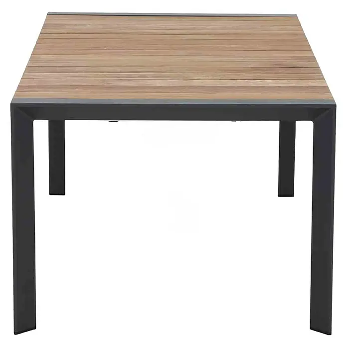 Siena Garden Gartentisch LondraL x B x H: 160 x 90 x 67 cm, Teak, Aluminium, Braun/Anthrazit