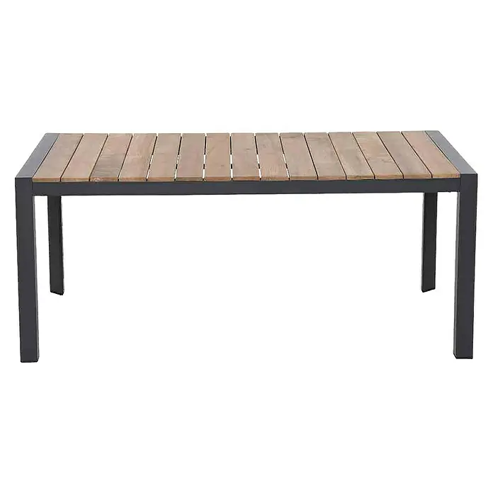 Siena Garden Gartentisch LondraL x B x H: 160 x 90 x 67 cm, Teak, Aluminium, Braun/Anthrazit
