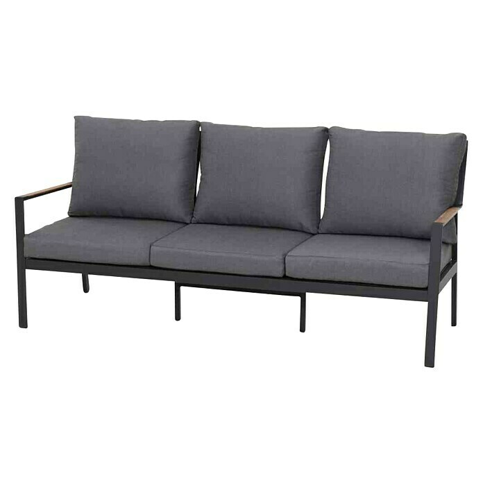 Siena Garden Loungesofa LondraB x T x H: 193 x 75 x 86,5 cm, Ranotex-Gewebe, Anthrazit Diagonal View