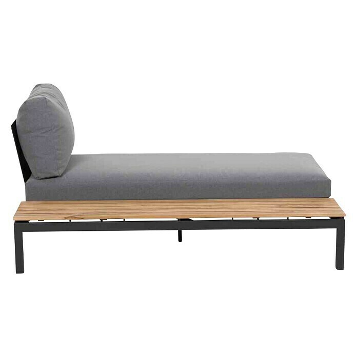 Siena Garden Loungesofa AlvidaL x B x H: 177,5 x 102 x 84 cm, Ranotex-Gewebe, Anthrazit, Ablage rechts Right Side View