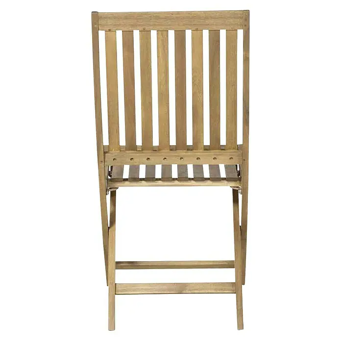 Siena Garden Gartenstuhl Paleros - Akazie, Klappbar, Naturbraun, B x T x H: 44,5 x 65 x 97 cm - Holzstuhl mit Lattenmuster, ideal für den Garten. Das natürliche Material und die Klappfunktion machen ihn vielseitig.